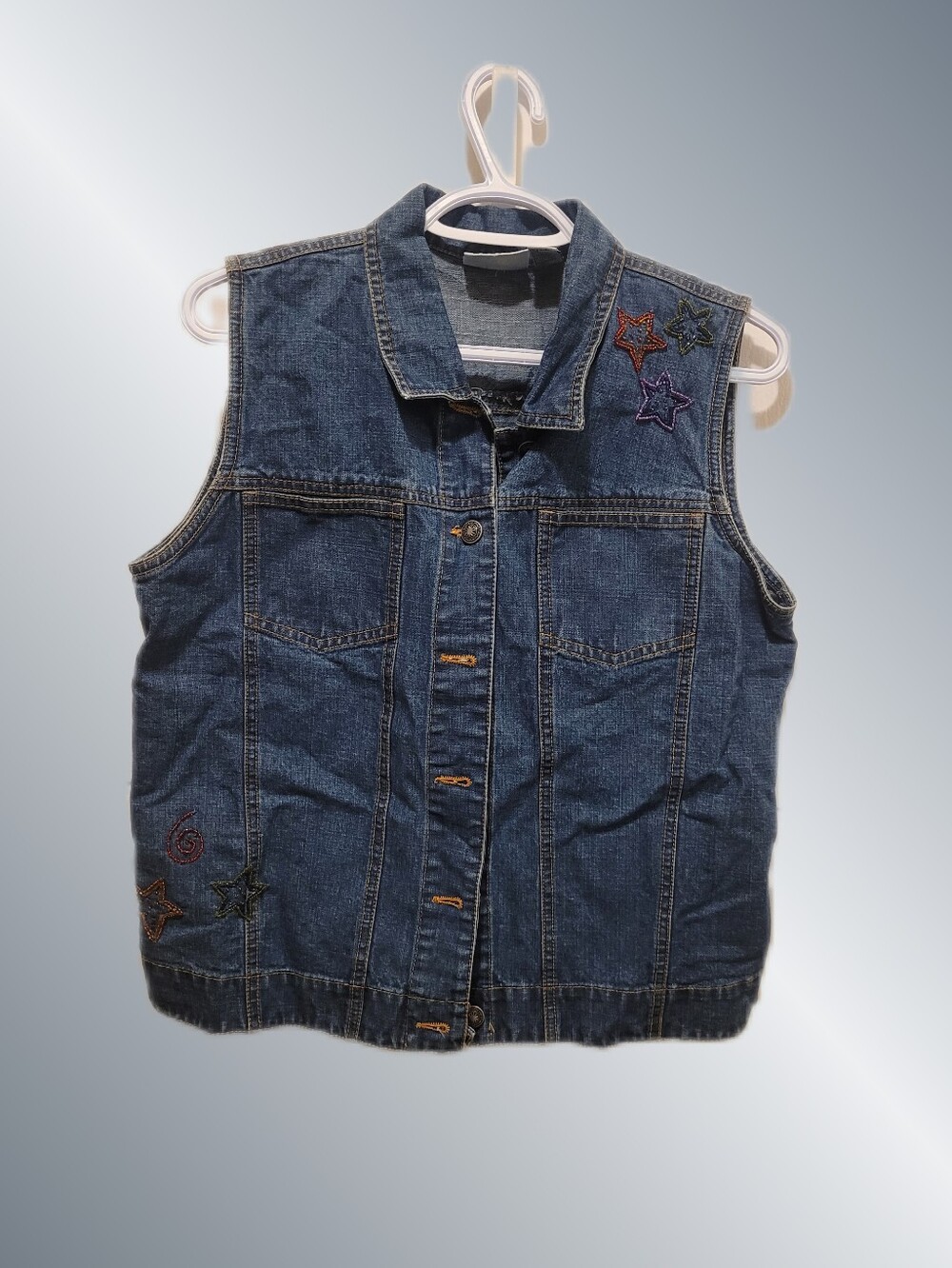 Women's Vintage Embellished Demin Jean Vest